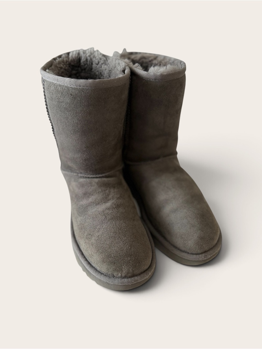 UGG Classic Short Suede Winter Boots in Gray